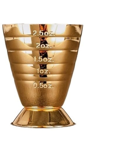 CHFYIJYHM Outils de Tasse à mesurer de Style Japonais, Jigger de Barre de Cocktail avec échelle, for Fournitures de Barre de Barman(Gold)