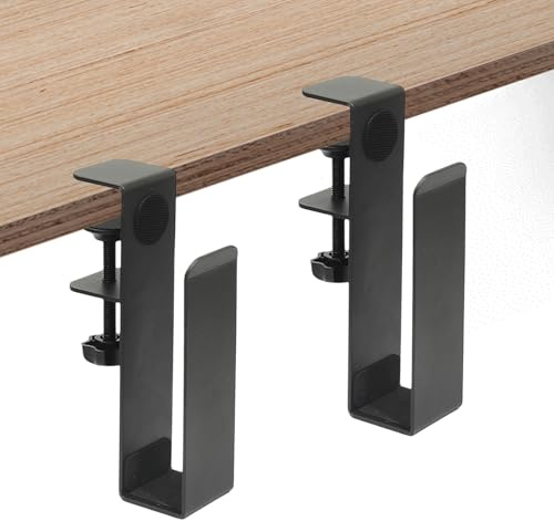 Yuecuu Desk Side Laptop Storage Holder Adjustable Under Desk Laptop Stand | Punch-Free and Space-Saving