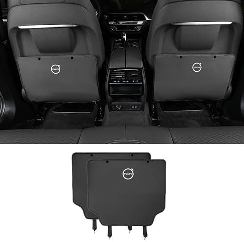 AXOEECF 2 Pièce Protections Dossier de siège Voiture, pour Volvo XC60 2008-2024, Tapis Kick, Hydrofuge, Protège Les Sièges De La Saleté