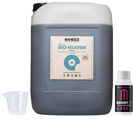 GROWMANIA Bio Heaven de BioBizz 10L + Échantillon Boost Up + Doseur | Stimulateur organique pour agriculteurs | Pour applications professionnelles