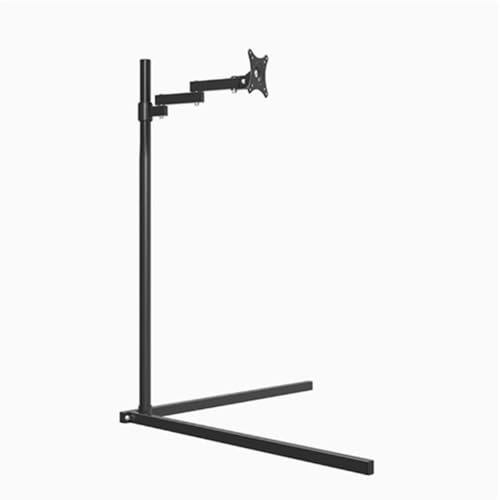 Boden-Monitor-Stativ, Universal Mobile TV und Computer Bildschirmhalterung mit zweiteiligem Arm zum Anheben und Drehen, LCD-Monitorhalterung für Zuhause und Büro