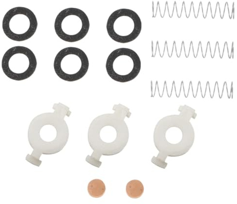 Trompetenfederplatten 1 Satz Reparaturteile für Blechblasinstrumente | Edelstahl, Filz, Kunststoff und Holz, Kompatibel mit Flügelhorn und Kornett, für Profis und Hobbyisten