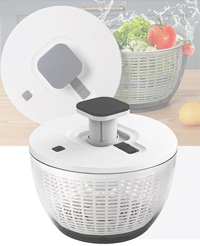 Electric Salad Spinner, USB Rechargeable Vegetable Washer, 4.5L/6L Lettuce Dryer, BPA Free Dehydrator for Salad Greens, Fruits, and Vegetables