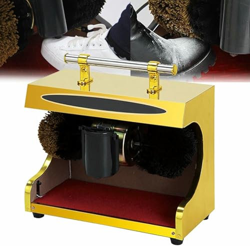 VYUJHNBG Electric Shoe Shine Machine, Automatic Shoe Polishing Machine With Soft And Hard Brush, Automatic Shoe Induction Shine Polisher For Family Hotel Bank