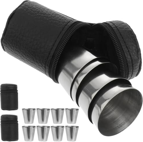 TOYANDONA 3ensembles Lot de Gobelets à Vin de Camping Tasses Acier Inoxydable Portables pour Boissons Verres à Bière Extérieur pour Voyages et Pique-niques