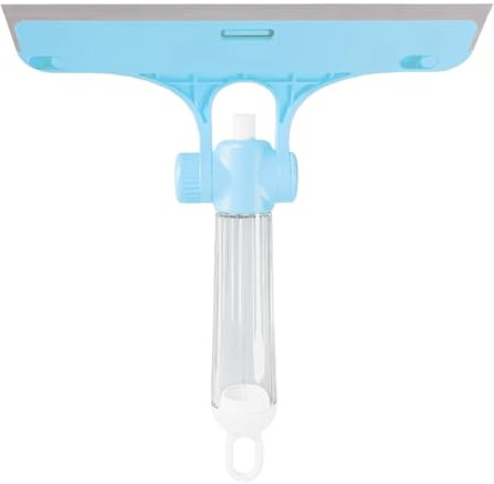Tergivetro per la Casa, Tergicristallo per il Lavaggio dei Vetri con Gancio Posteriore e Flacone Spray, Tergivetri da Bagno, per Doccia, Vetro, Auto, Casa e Cucina