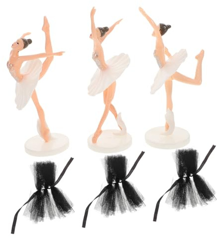 Toddmomy Ballettmädchen-kuchenaufsatz Mit Tüllrock Und Figur Für Mädchen Kuchen-dekoration Für Party Und Hochzeit Miniatur-ballettmädchen-landschaftsdekor