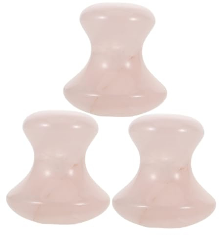 FOMIYES 3stücke Gesichtsmassageroller aus Kristall und Jade Gua-sha-gesichtsmassagegerät mit Pilzform Gua-sha-werkzeug fürs Gesicht Gesichtsschabebrett aus Kristall-massagegerät