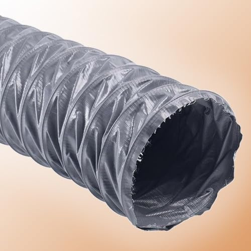 QSPNVFB Condotto D'aria Flessibile Nylon 5m 10m Tubo Di Ventilazione Per Asciugatrici Cappa Aspirante, Tubo Di Scarico Retrattile Per Bagno Cucina Serre(5m(16ft),250mm(9.8 inch))