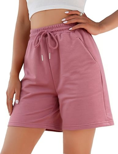 Litherday Pantalones Cortos para Mujer Pantalones Deportivos Cortos de Jogging Pantalones Transpirables con Bolsillos Cintura Elástica para Fitness Yoga Running Gimnasio Baloncesto de Verano