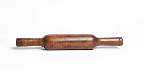 Classic Hardwood Rolling Pin, Solid Wood Construction, Dark Polished Finish, Ergonomic Tapered Handles, Traditional Belan for Chapati, Roti, Pizza, Cookies(Belan)