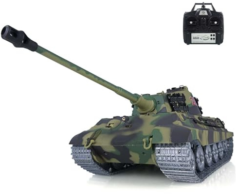 TOUCAN RC HOBBY Henglong 3888A - Carro armato radiocomandato King Tiger FPV Barrel Recoil 1/16 7.0