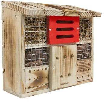 Windhager Insektenhotel ZUR LINDE, Insektenhaus Nistplatz Brutplatz, Schutz für viele Insekten, 13,5 x 30 x 27 cm