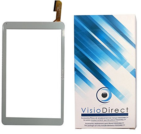 Visiodirect® Vetro Touchscreen per Archos 101C Xenon HXD-10124 10 Tablet Bianco
