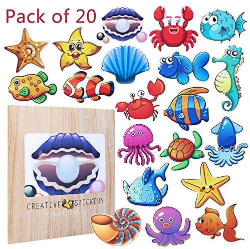 Tao Pipe 20 PCS Non Slip Bath Stickers for Kids Bathtub - Strong Adhesive, Perfect for Toddler Kids Baby