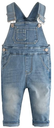 KIDSCOOL SPACE Salopette in denim per neonato bambino bambina, maglione in denim carino e sottile per bambini piccoli, 18-24 mesi
