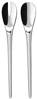 Villeroy und Boch - NewMoon Salatbesteck, 2tlg., vielseitiges Besteckset für den Alltag und die festliche Tafel, Edelstahl, spülmaschinengeeignet