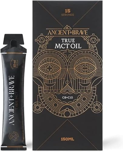 Ancient + Brave True MCT Öl | 15 x 10 ml | C8 & C10 Mischung, 100% Aus Kokosnüssen, Ketogen, Intervallfasten, Vegan, Paleo, Keto