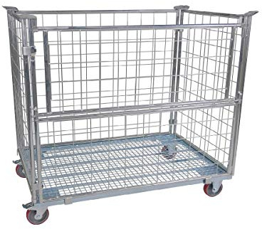 Transportroller für Gitteraufsatzrahmen 1200x800 mm incl. Aufsatzrahmen 800 mm Höhe