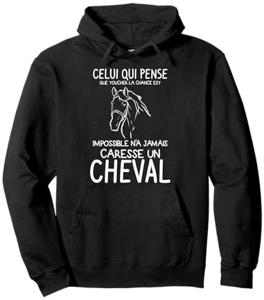 Cadeau Drôle L'équitation pour Amoureux des Chevaux Jockey Sweat à Capuche