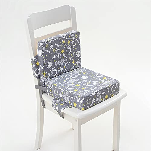 Kinder Sitzkissen Sitzerhöhung Stuhl Kind, Fansu Baby Cartoon Sitzkissen Quadratische Verstellbar Zerlegbar Kleinkinder Esszimmerstuhl ErhöHen Pad Esszimmer Boostersitze (Graues Universum)