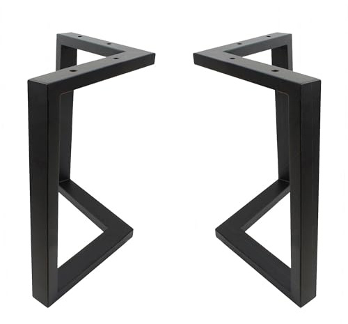 Natural Goods Berlin tisch Arrow | Schwerlast Tischgestell aus Metall | Möbelkufen stabil | Tischbeine für Couchtisch & Sitzbank | Bankfüße in Schwarz | Tischbein 38x43 cm