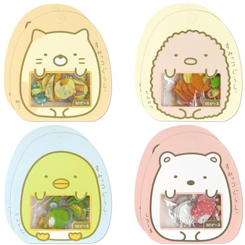 TYFYH 400 Stück Sumikkogurashi Aufkleber Set, PVC Sticker Stickerbogen Wasserdicht, Niedliche Cartoon Sticker für Journal, Tagebuch, Scrapbooking & Dekoration