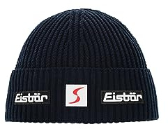 Eisbär Nordic Skipool Beanie Strickmütze Wintermütze Damen/Herren - Made in Austria mit Umschlag, Futter Herbst-Winter - One Size dunkelblau