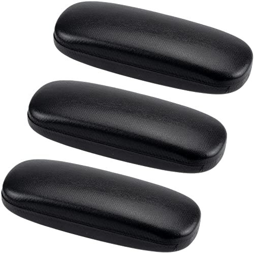 IFAMIO 3er-Pack Brillenetui, Hartschalen, Augenglas, Brillenhalter, Tasche, tragbare Sonnenbrillenschutzhülle, passend für die meisten Brillen und Sonnenbrillen (schwarz), Schwarz, Einheitsgröße