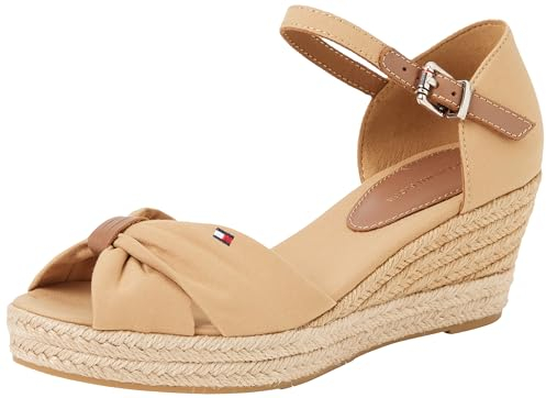 Tommy Hilfiger Femme Chaussures Semelles Compensées Espadrilles Talon Compensé, Vert (Classic Khaki), 39