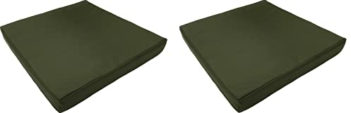 Palettenkissen Outdoor Wasserdicht | Stuhlkissen | Gartenstuhlauflagen | Sitzauflagen Gartenmöbel | Bankauflage | Sitzkissen Gartenstuhl | Polster Gartenmöbel | Set aus 2 | 60 x 60 cm Grün