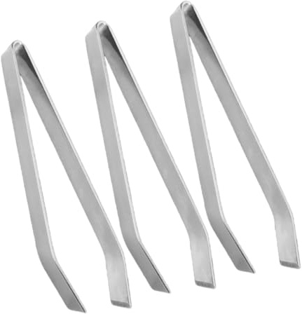 DOITOOL Fish Bones Tool 3 Pcs Tweezers Tool Hair Fishbone Tongs Slant Tweezer for Bone Removing Stainless Steel Fish Bone
