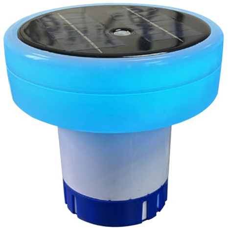 Dispensador De Cloro Para Piscina De Jacuzzis Floater Con Luz Solar Rgb Luz De 6 Pulgadas 1200 Mah Clorine Tableta Flotable Flotable Dispensador De Cloro Flotante Para Parque AcuáTico De La Piscina
