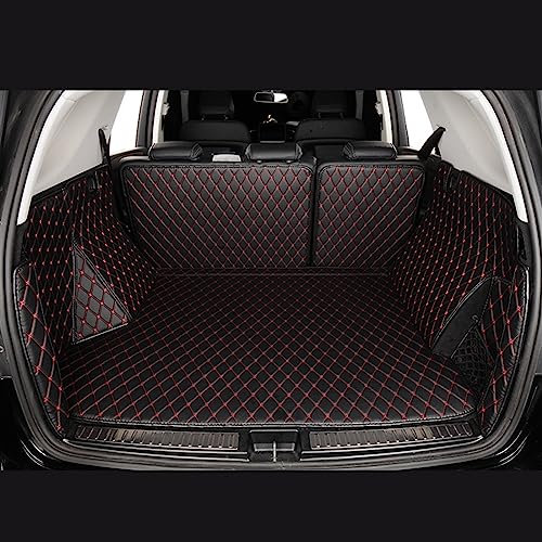 Kofferraummatte Auto Kofferraum Schutzmatte Auto Kofferraum Teppich Fit Für Cupra Für Formentor 2020 2021 2022 2023 Auto Zubehör Cargo-Liner Pads Custom Auto Stamm Matten (Color : Schwarz Rot)