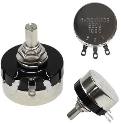 FUYUMIC RV30YN20S B102 B202 B502 B103 B204 B503 B104 B105 1K 5K 20K 10K 100K 1M RV30YN Single Turn Rotary Carbon Potentiometer (Size : 5K Ohm)