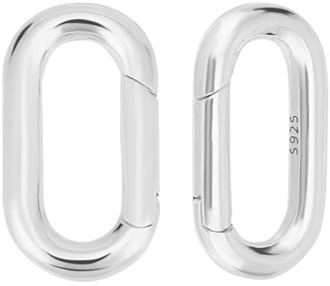 Beebeecraft 1 Box 2 Stück Ovaler Frühlingsring 925 Sterlingsilber Federtor Ring Schlüsselanhänger Ring Runde Schnappverschlüsse Für Schmuckherstellung Zubehör Zum Selbermachen