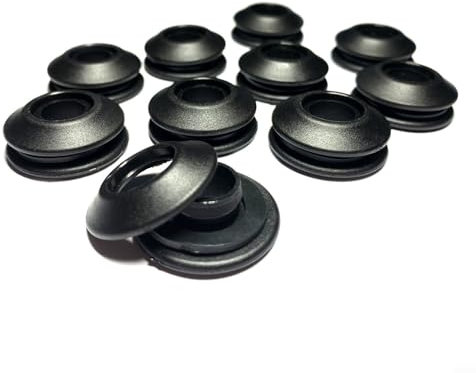 Stabile Kunststoffösen Set, rostbeständig, geeignet für die Reparatur von Planen und Poolabdeckungen (10 Stück schwarz)