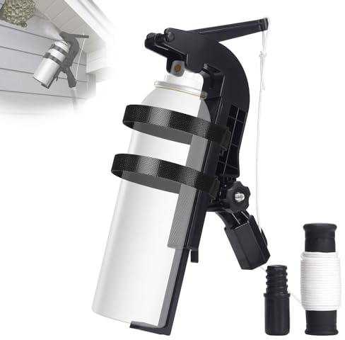 Spraydosen Verlängerungsstangen-Adapter, Einstellbarer Sprühalter-Adapter für Wespenspray/Bienenspray, Sprühstange mit großer Reichweite für Aerosoldose, Sprühfarbe, Schwarz