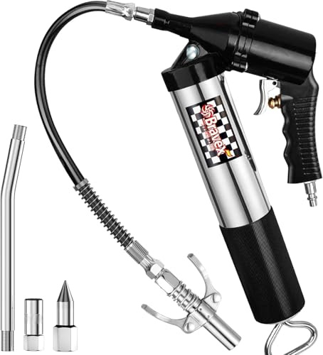 Pressa per grasso pneumatica automatica W/sgancio rapido, ciclo continuo, carico pesante, 6000 PSI compressore d'aria con tubo flessibile, 45,7 cm