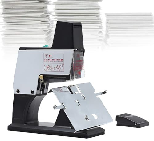 ZHJOPP Machine à Reliure Automatique à Selle, agrafeuse électrique avec pédale, agrafeuse de Bureau Robuste, commutateur de Modes de Couture à Plat/à Cheval