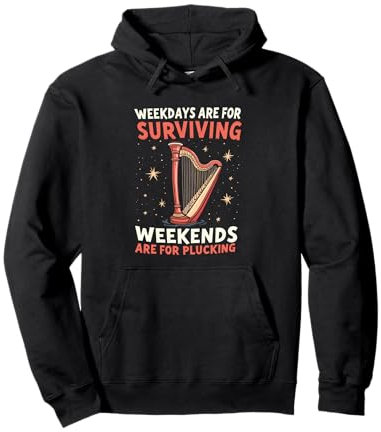 Harfe Saiten Instrument - Zupfen Harfe Pullover Hoodie