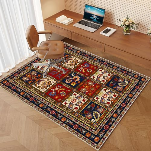 Bodenschutzmatte Bürostuhl Verschiedene Größen Bürostuhl Unterlage geeignet für Parkett Laminat Teppich Fliesen Hartböden Rechteckig Non Slip Gaming Schreibtischstuhl Schutz Matte 70 x 100 cm