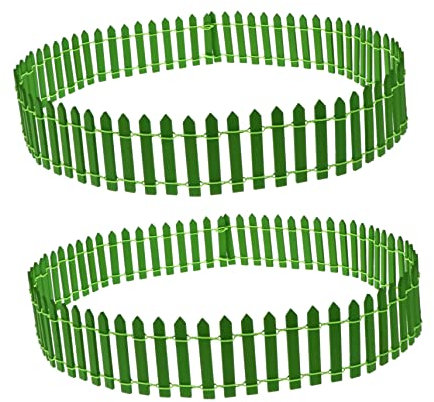 IWOWHERO 2St kleiner Holzzaun Tor Zäune Haustierzaun im Innenbereich Rasen Grenze gießen dekoration weihnachten türdeko weihnachten esszimmer Mikro-Landschaftszaun Miniaturornament Green