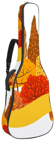 Eslifey Tasche für Akustikgitarre, lustig, Retro, Cartoon, Roboter, verstellbarer Schultergurt, Gitarrenkoffer, Gigbag 101,6 cm, 104,7 cm, 106, Mehrfarbig 4, 42.9x16.9x4.7 in, Taschen-Organizer