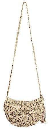 Sac tissé en herbe pour femme, petite capacité, sac de plage, sac de vacances, gadget pour homme, blanc, Taille unique
