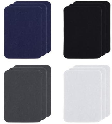 cobee 12 Stück Flicken zum Aufbügeln, Iron On Repair Patches 10,5 x 7,5 cm Stoff-Reparaturflicken Reparatur Patches Selbstklebende Aufbügelflicken für Jeans T-Shirt Kleidung Rucksack (Mehrfarbig)