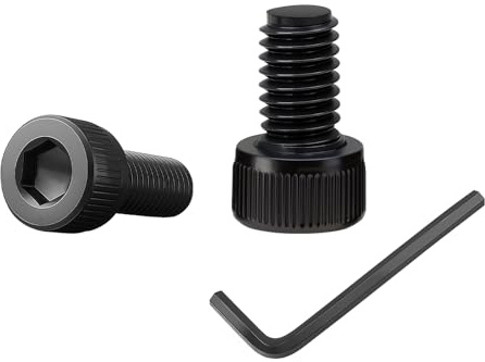 100 Stück M6×10 Schrauben,Zylinderkopfschrauben mit Innensechskant,Zylinderschrauben mit 1 Innensechskantschlüssel Vollgewinde aus Kohlenstoffstahl (schwarz) für Befestigungselemente (M6, Länge:10mm)