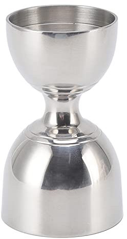 Tomvorks Stainless Steel Cocktail Jigger, 30/60ml Wide Opening Liquor Measuring Jigger Measure for Spirits and Alcohol (30/60ml Classic Silver)