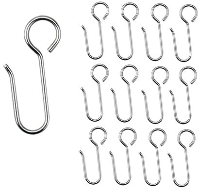 Garneck 120pezzi Ganci Per Tende Ombreggianti Inossidabile Per Installazione Facile e Resistente Per Tende Da Sole e Bagno Colore Argento