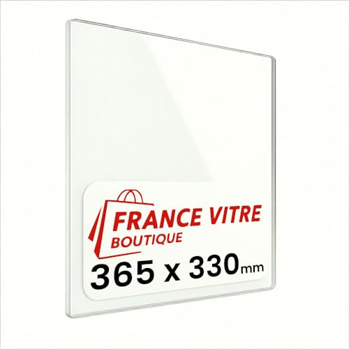 HANDOL - Modell : contura-51l - 365 x 330 x 4 mm - Kaminglas - Ofenglas - Ersatz-Kaminscheibe - feuerfestes Glas bis 800°C